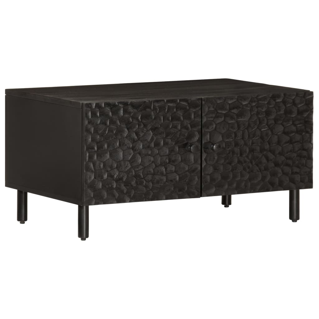 vidaXL Coffee Table Black 80x50x40 cm Solid Wood Mango 1