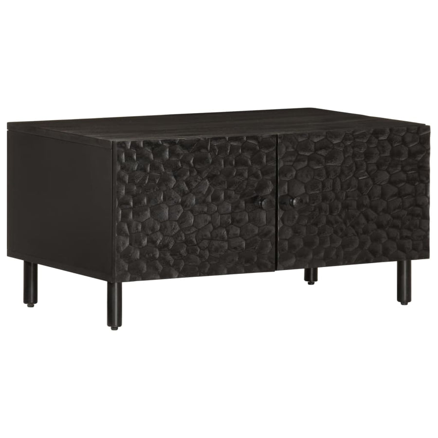 vidaXL Coffee Table Black 80x50x40 cm Solid Wood Mango 1