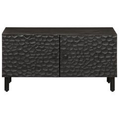 vidaXL Coffee Table Black 80x50x40 cm Solid Wood Mango 3