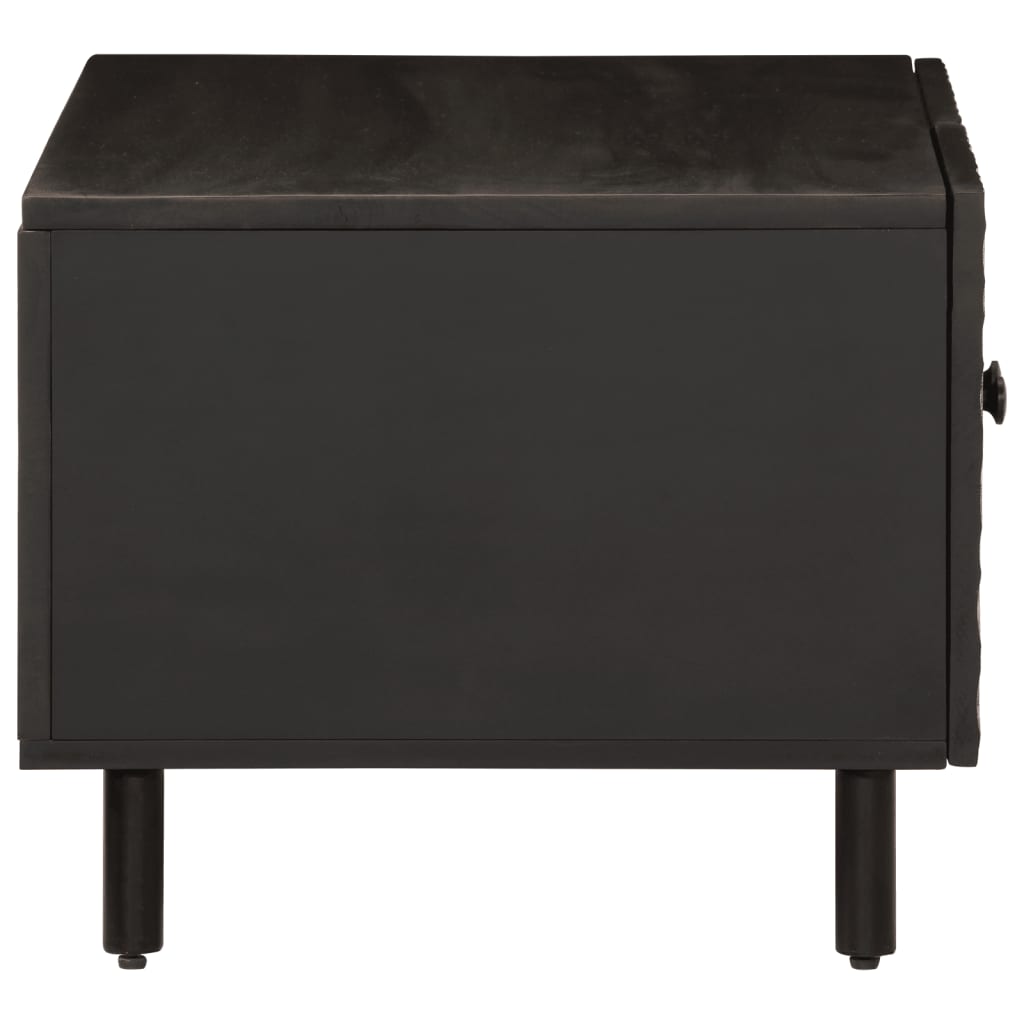 vidaXL Coffee Table Black 80x50x40 cm Solid Wood Mango 4