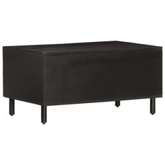 vidaXL Coffee Table Black 80x50x40 cm Solid Wood Mango 5