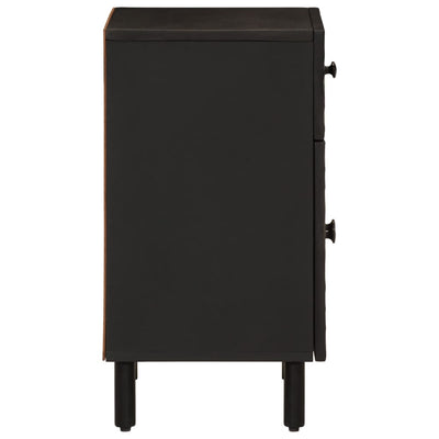 Bedside Cabinet Black 50x33x60 cm Solid Wood Mango