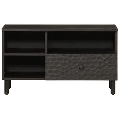 vidaXL TV Cabinet Black 80x33x46 cm Solid Wood Mango 4