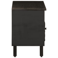vidaXL TV Cabinet Black 80x33x46 cm Solid Wood Mango 5