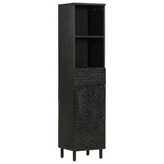 Bathroom Cabinet 38x33x160 cm Solid Wood Mango Black