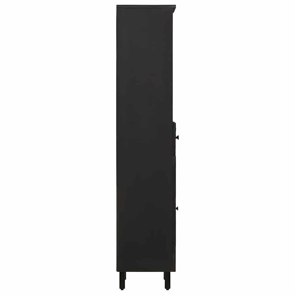 Bathroom Cabinet 38x33x160 cm Solid Wood Mango Black