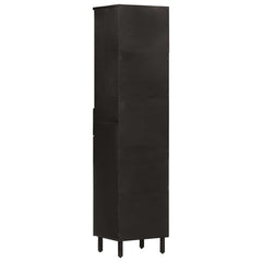Bathroom Cabinet 38x33x160 cm Solid Wood Mango Black