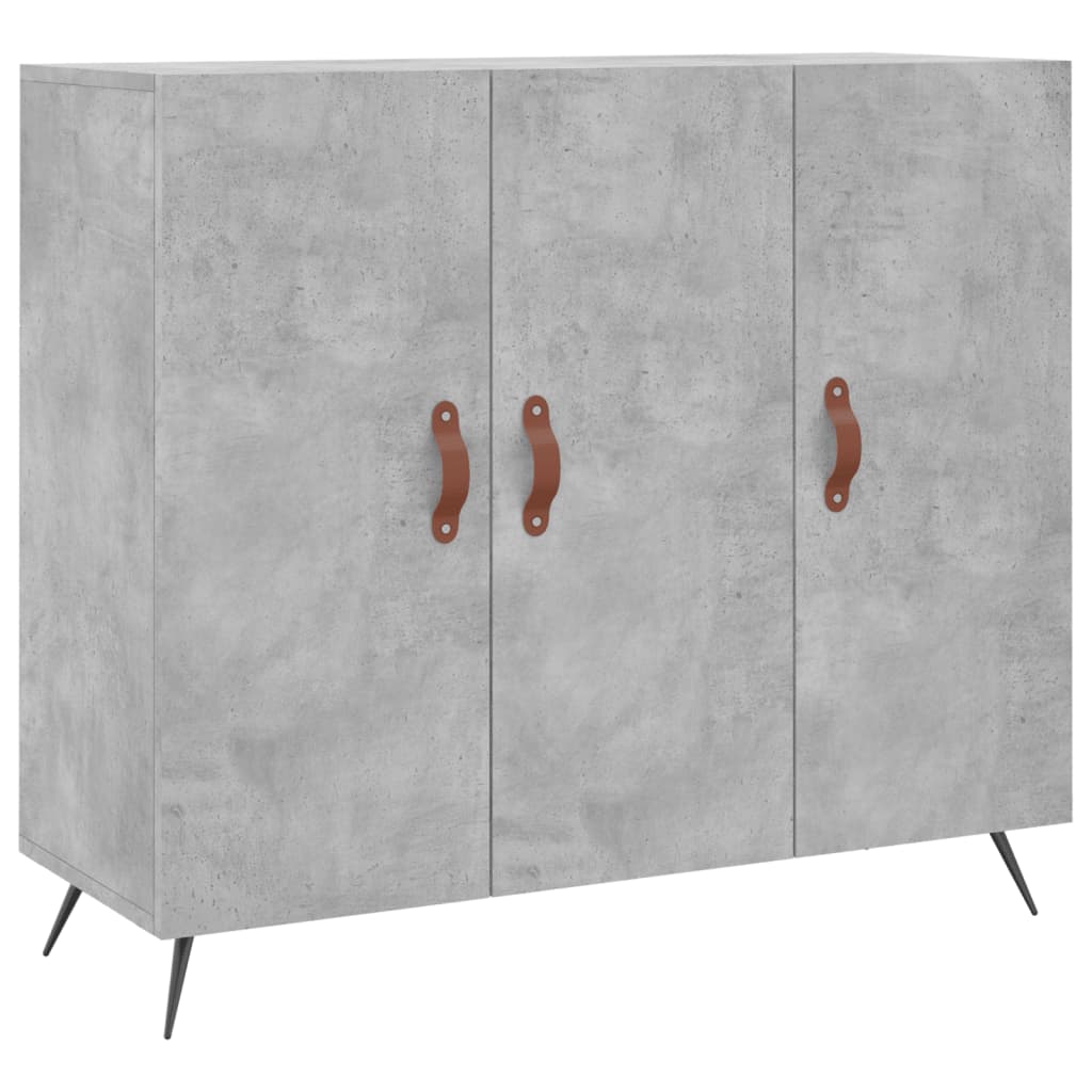 vidaXL Sideboard Concrete Grey 90x34x80 cm Engineered Wood 2