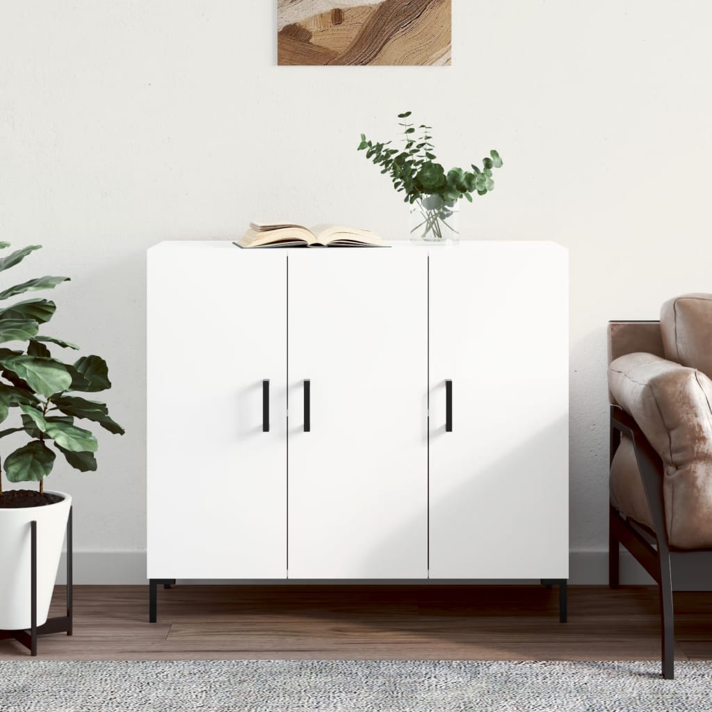 Sideboard 90x34x80 cm Engineered Wood White