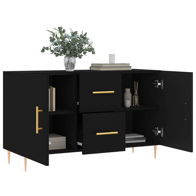 Sideboard Black 100x36x60 cm Engineered Wood