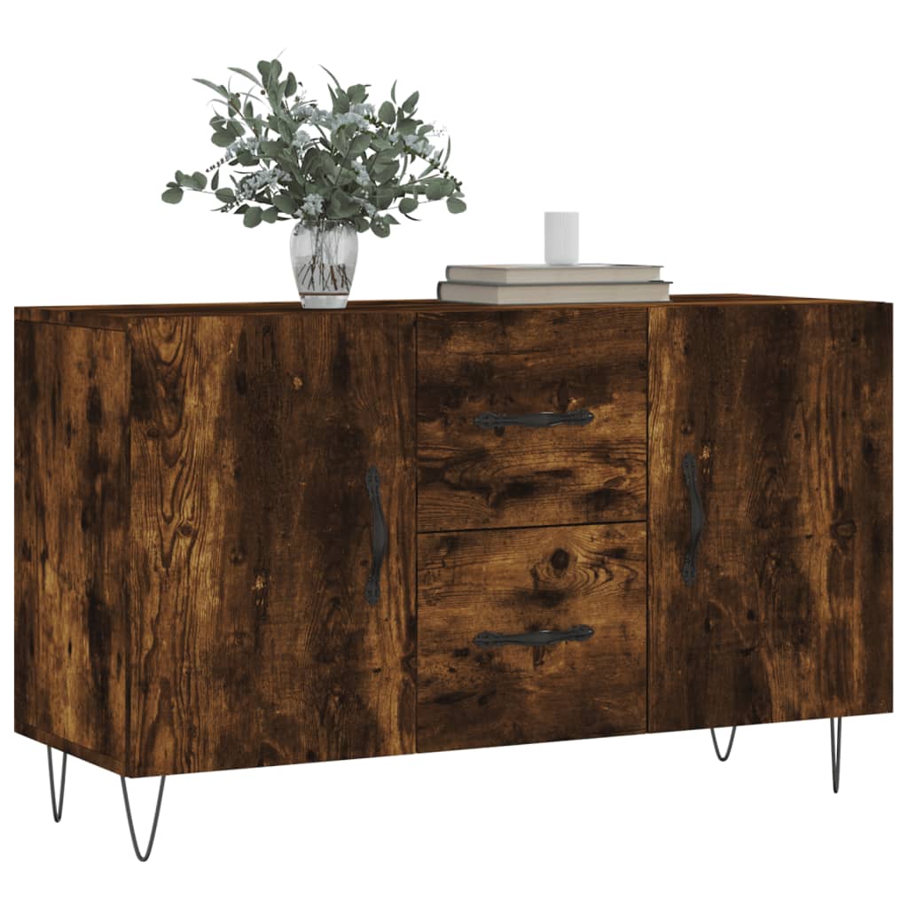 vidaXL Sideboard Smoked Oak 100x36x60 cm Engineered Wood 3