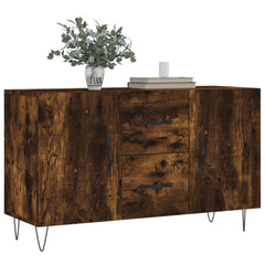 vidaXL Sideboard Smoked Oak 100x36x60 cm Engineered Wood 3