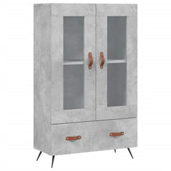 vidaXL Highboard Concrete Grey 69.5x31x115 cm Engineered Wood 2