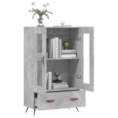 vidaXL Highboard Concrete Grey 69.5x31x115 cm Engineered Wood 4