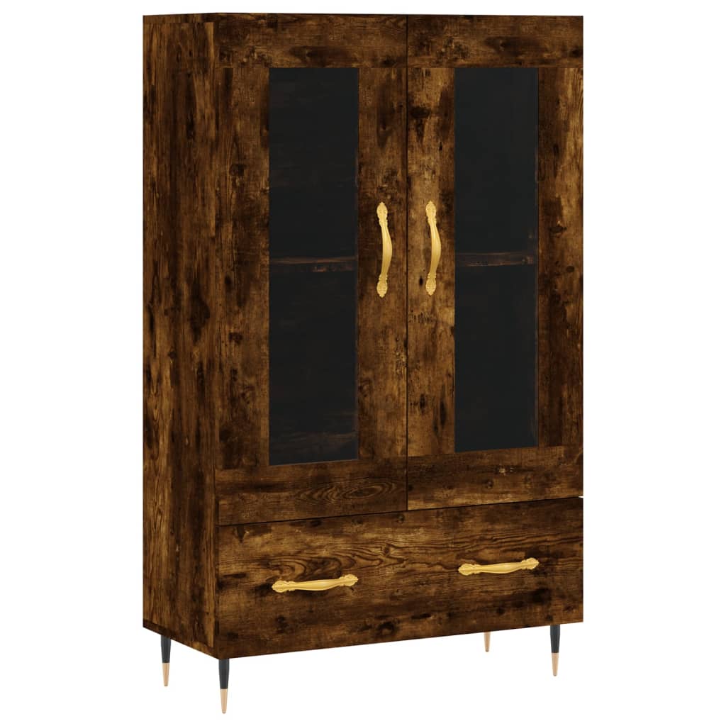 vidaXL Highboard Smoked Oak 69.5x31x115 cm Engineered Wood 2