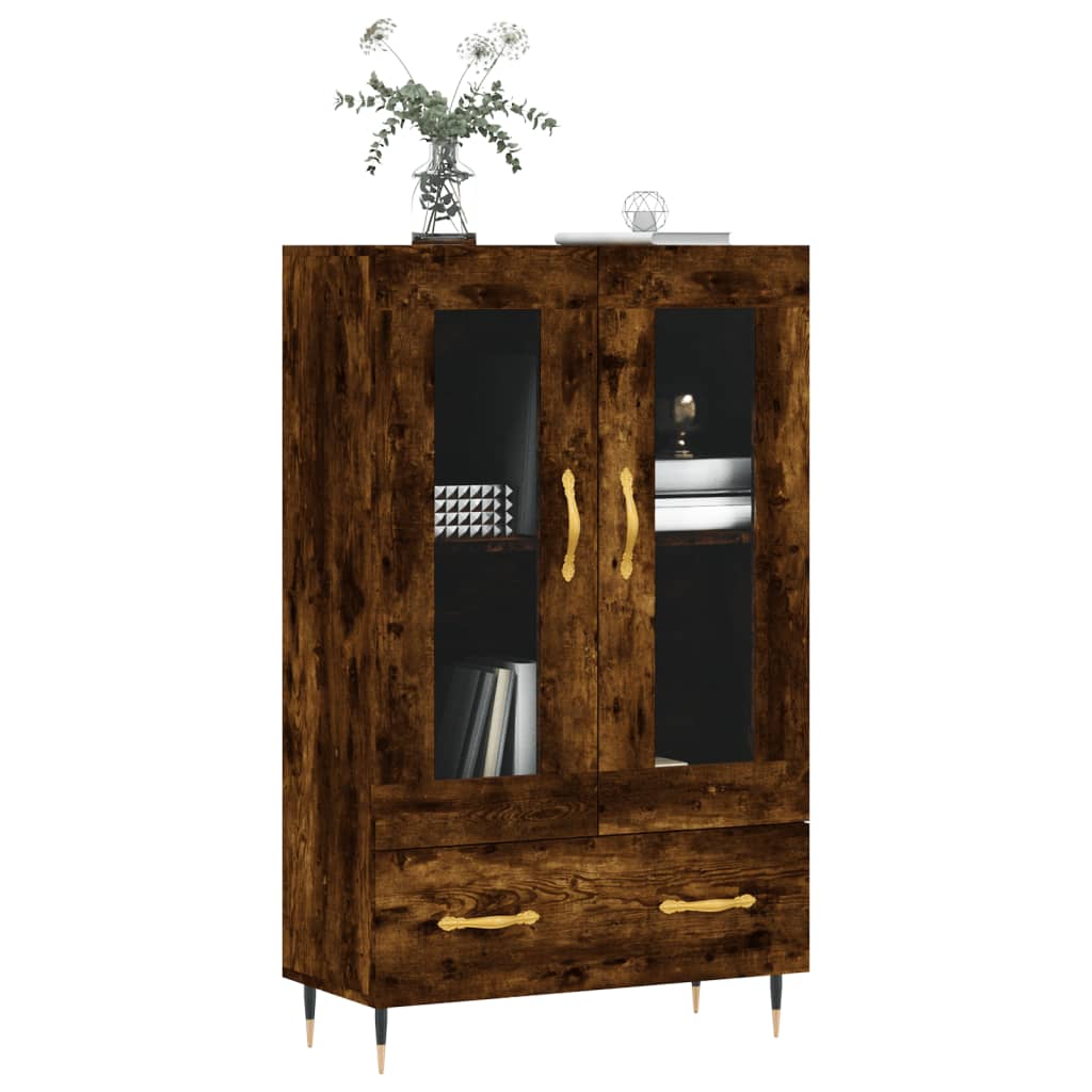 vidaXL Highboard Smoked Oak 69.5x31x115 cm Engineered Wood 3