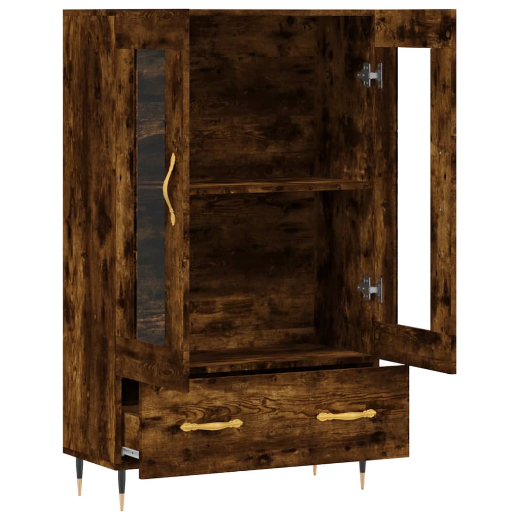 vidaXL Highboard Smoked Oak 69.5x31x115 cm Engineered Wood 5