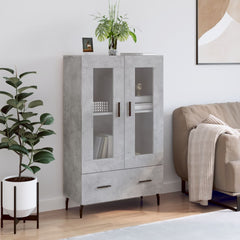 vidaXL Highboard Concrete Grey 69.5x31x115 cm Engineered Wood 1