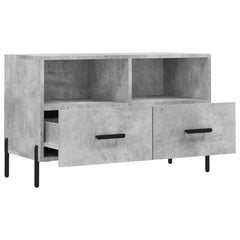 vidaXL TV Cabinet Concrete Grey 80x36x50 cm Engineered Wood 6