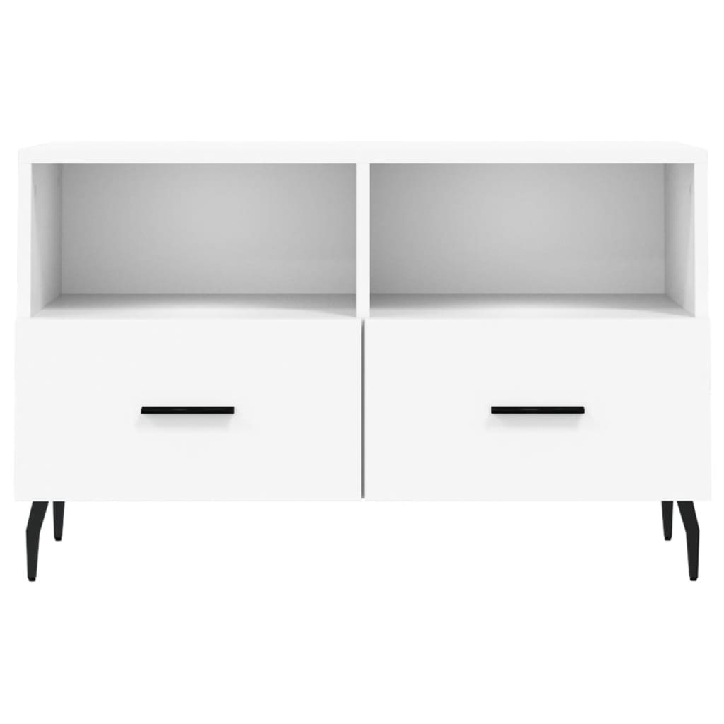 TV Cabinet 80x36x50 cm Engineered Wood White