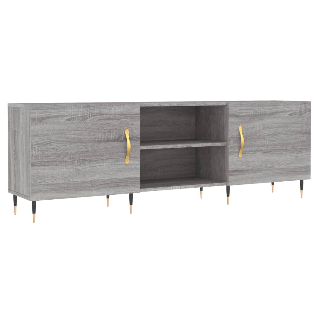vidaXL TV Cabinet Grey Sonoma 150x30x50 cm Engineered Wood 2