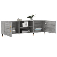vidaXL TV Cabinet Grey Sonoma 150x30x50 cm Engineered Wood 4
