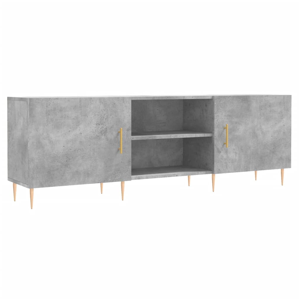vidaXL TV Cabinet Concrete Grey 150x30x50 cm Engineered Wood 2