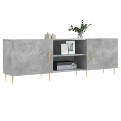 vidaXL TV Cabinet Concrete Grey 150x30x50 cm Engineered Wood 3