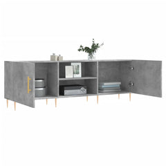 vidaXL TV Cabinet Concrete Grey 150x30x50 cm Engineered Wood 4