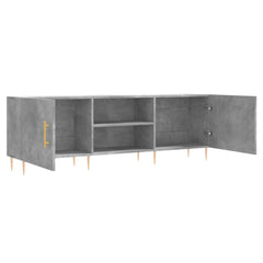 vidaXL TV Cabinet Concrete Grey 150x30x50 cm Engineered Wood 6