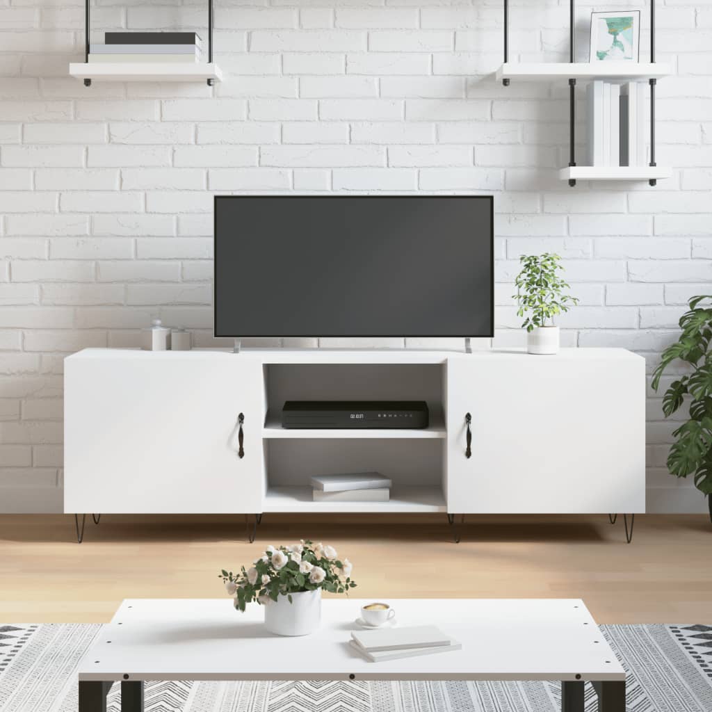 TV Cabinet 150x30x50 cm Engineered Wood White