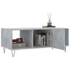 vidaXL Coffee Table Concrete Grey 102x50x40 cm Engineered Wood 4