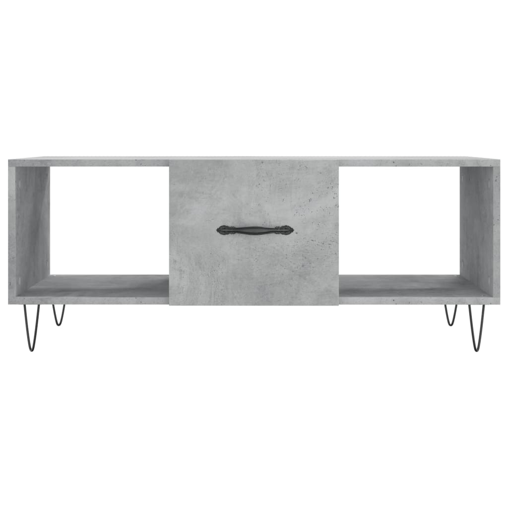vidaXL Coffee Table Concrete Grey 102x50x40 cm Engineered Wood 5