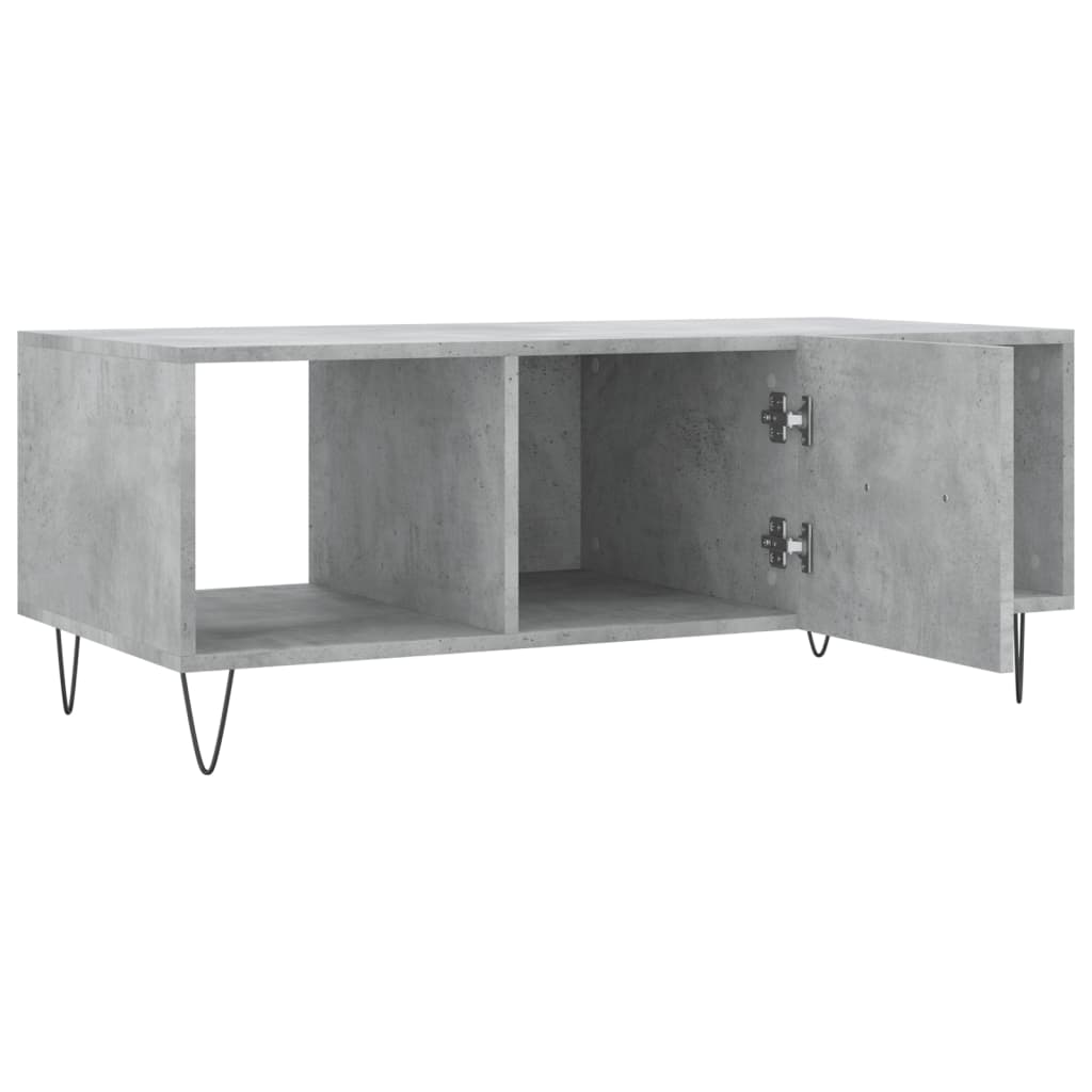 vidaXL Coffee Table Concrete Grey 102x50x40 cm Engineered Wood 6