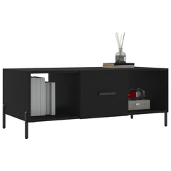 vidaXL Coffee Table Black 102x50x40 cm Engineered Wood 3