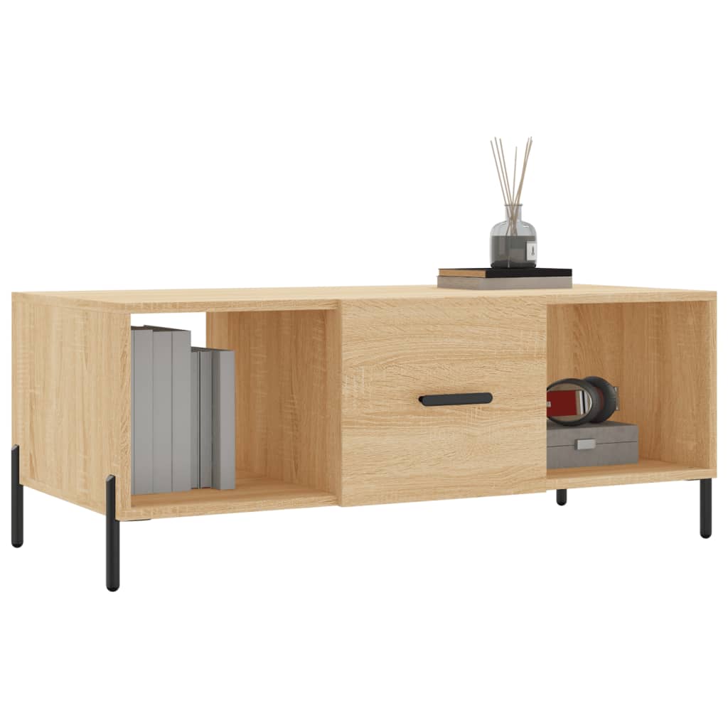 vidaXL Coffee Table Sonoma Oak 102x50x40 cm Engineered Wood 3