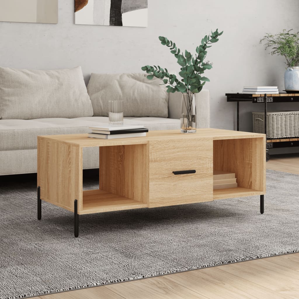 vidaXL Coffee Table Sonoma Oak 102x50x40 cm Engineered Wood 1