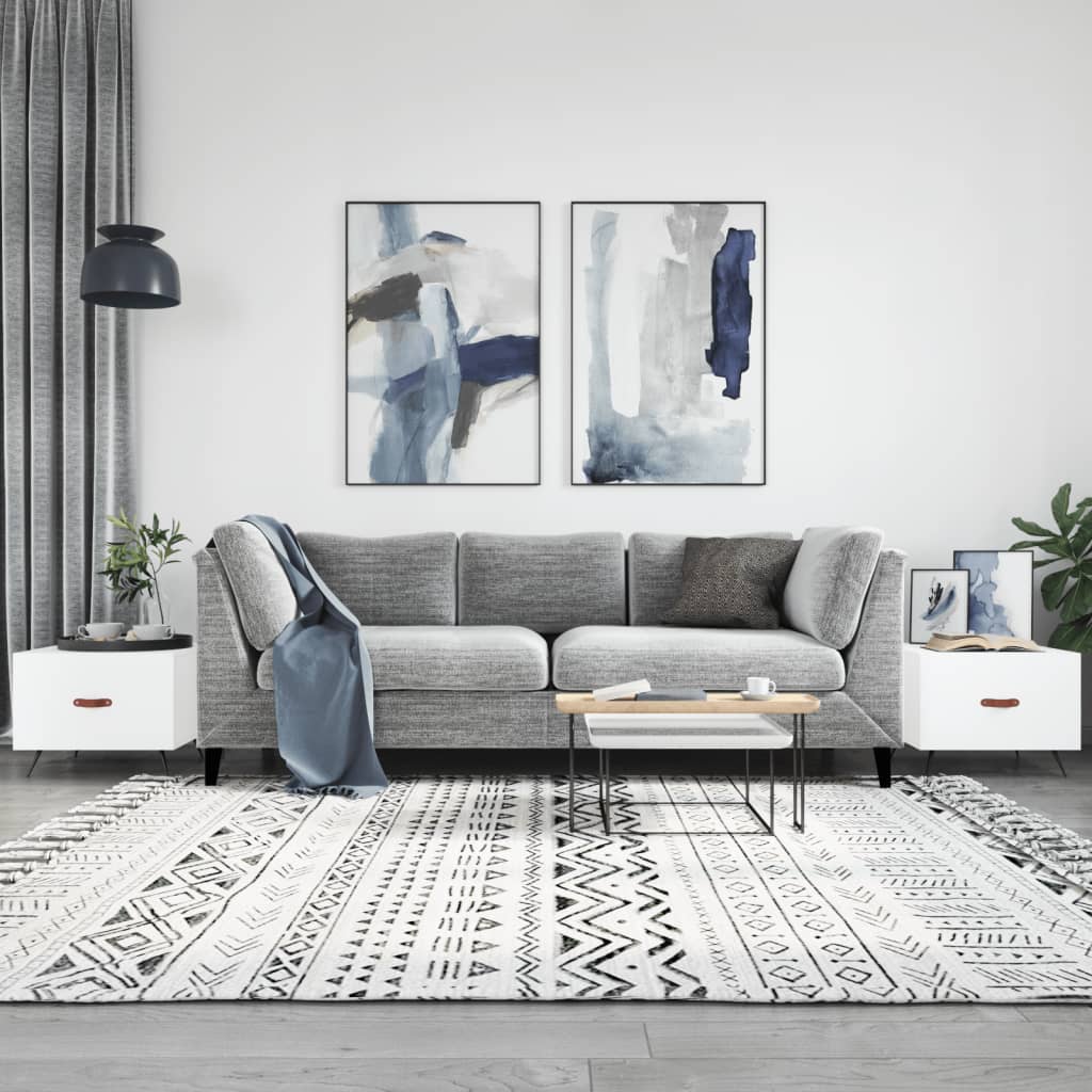 vidaXL Coffee Tables 2 pcs White 50x50x40 cm Engineered Wood 1