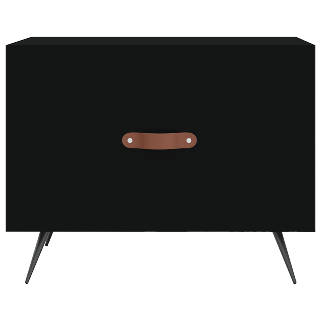 vidaXL Coffee Table Black 50x50x40 cm Engineered Wood 5