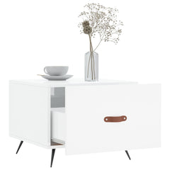 vidaXL Coffee Table High Gloss White 50x50x40 cm Engineered Wood 4