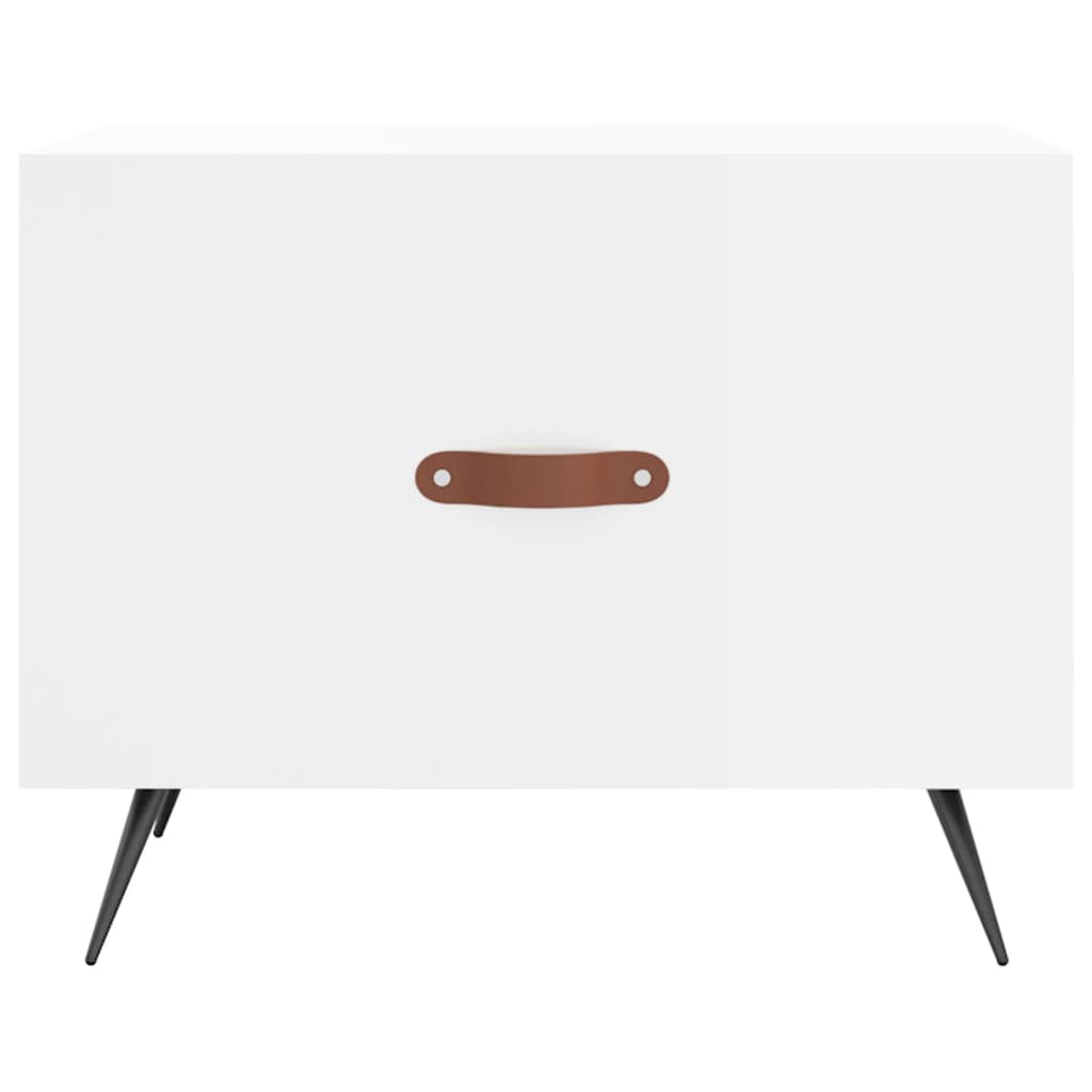 vidaXL Coffee Table High Gloss White 50x50x40 cm Engineered Wood 5