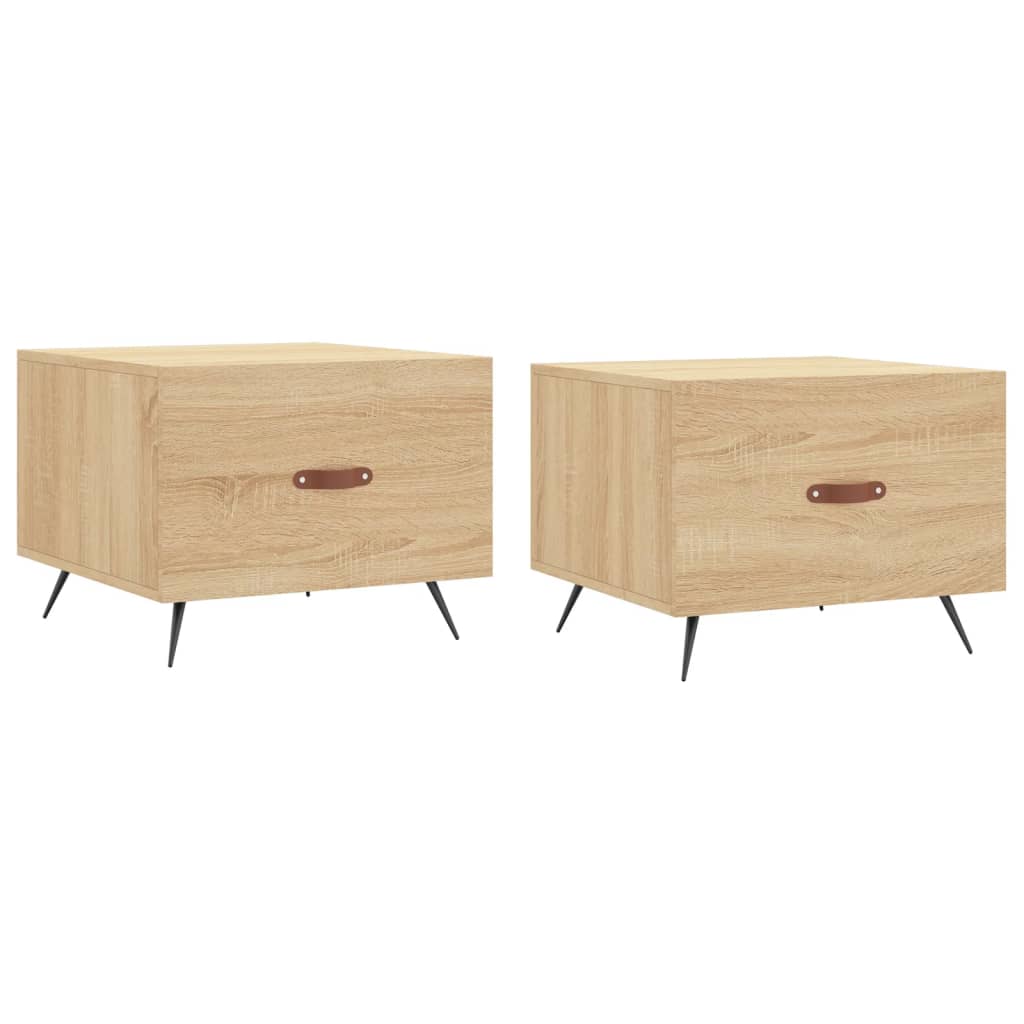 vidaXL Coffee Tables 2 pcs Sonoma Oak 50x50x40 cm Engineered Wood 2