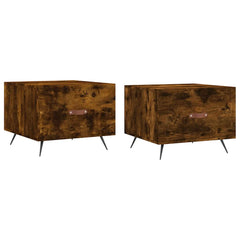 vidaXL Coffee Tables 2 pcs Smoked Oak 50x50x40 cm Engineered Wood 2