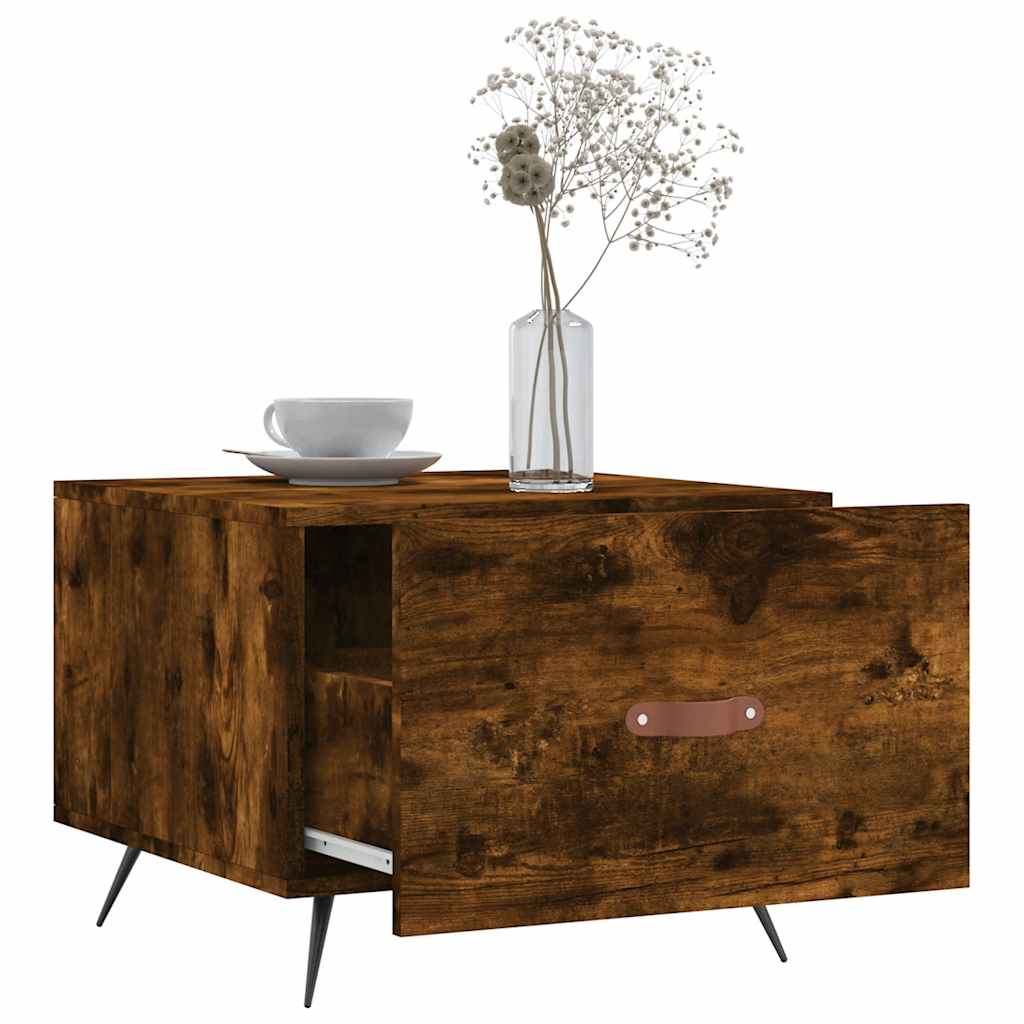 vidaXL Coffee Tables 2 pcs Smoked Oak 50x50x40 cm Engineered Wood 4