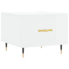 vidaXL Coffee Table High Gloss White 50x50x40 cm Engineered Wood 2