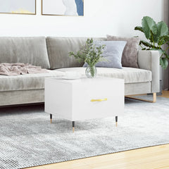 vidaXL Coffee Table High Gloss White 50x50x40 cm Engineered Wood 1