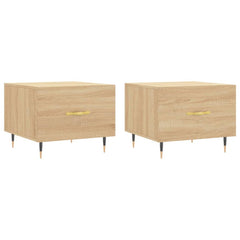 vidaXL Coffee Tables 2 pcs Sonoma Oak 50x50x40 cm Engineered Wood 2