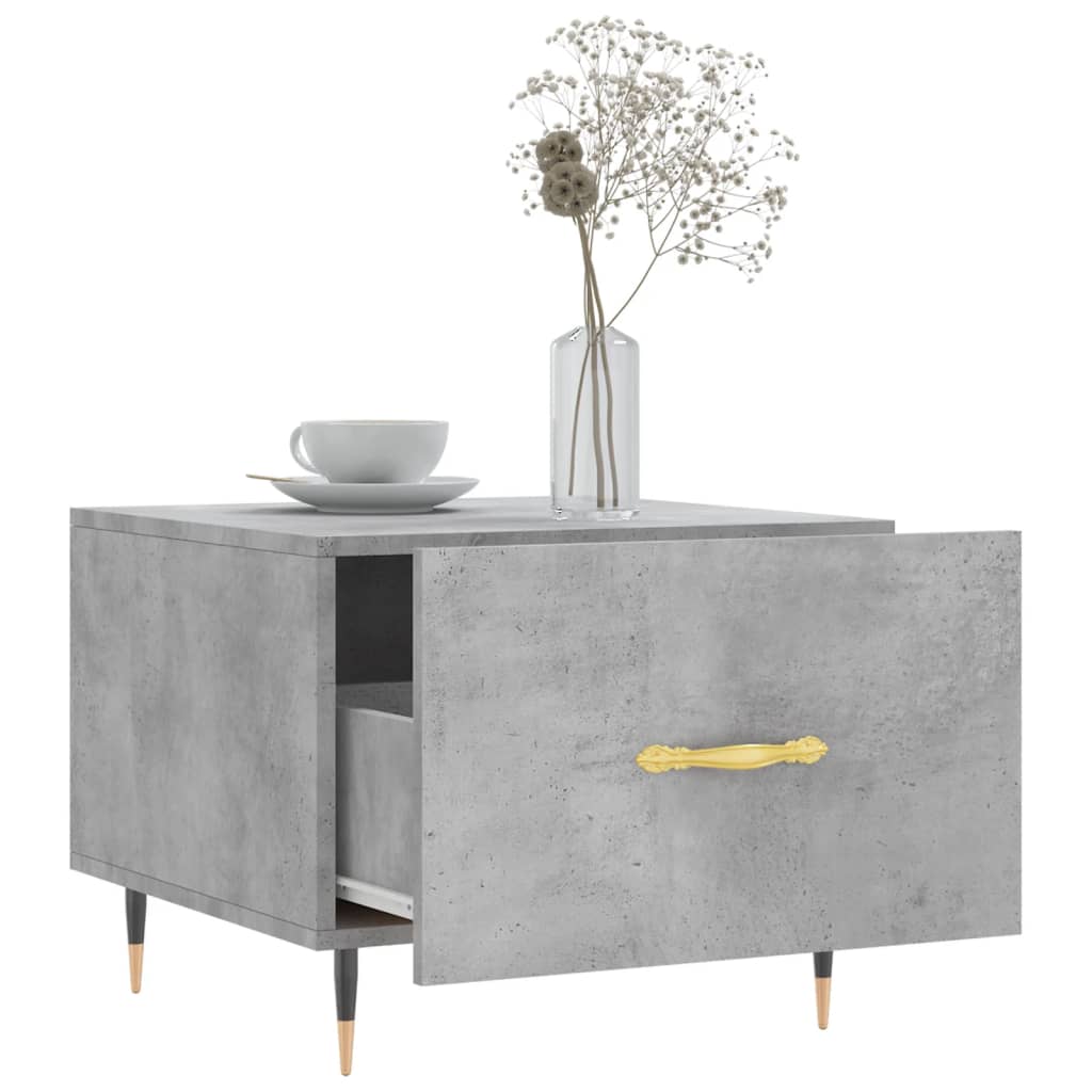 vidaXL Coffee Tables 2 pcs Concrete Grey 50x50x40 cm Engineered Wood 4