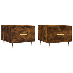 vidaXL Coffee Tables 2 pcs Smoked Oak 50x50x40 cm Engineered Wood 2