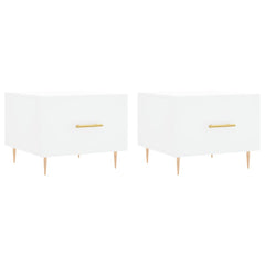 vidaXL Coffee Tables 2 pcs White 50x50x40 cm Engineered Wood 2